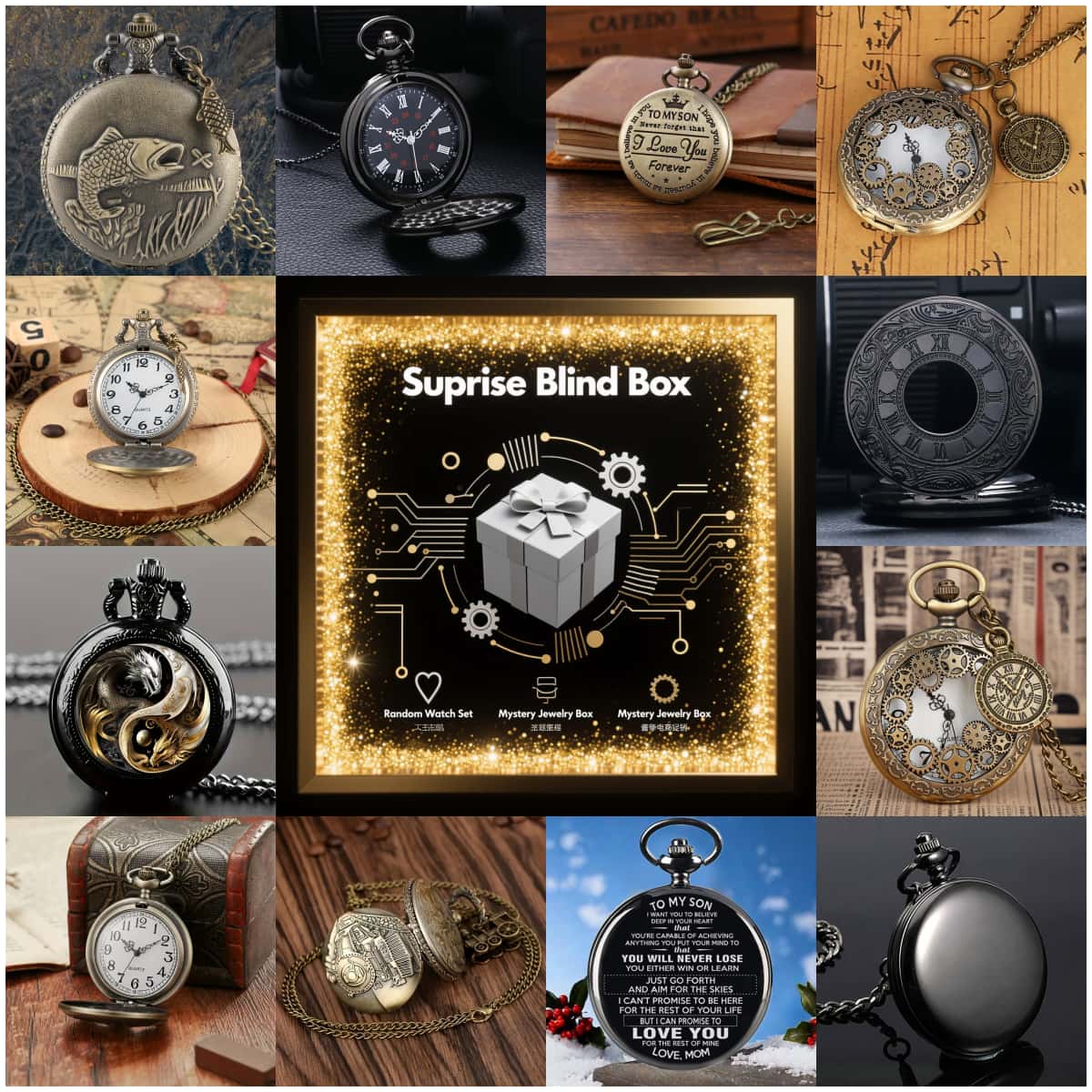 Fashion Mens Watches - 1pc surpresa mistério relógio caixa cega-moda