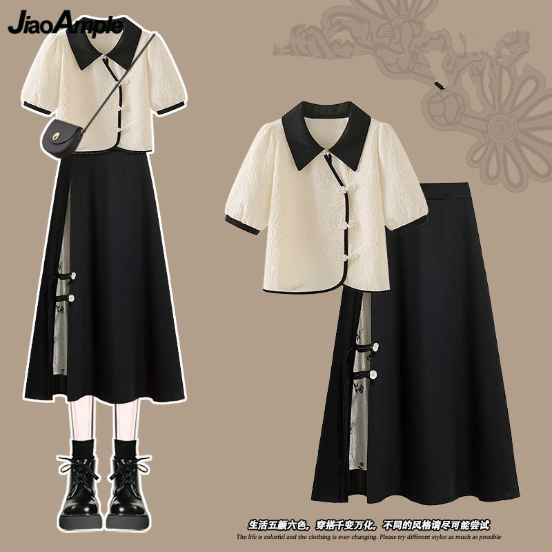 Polo Shirt Slim - 2025 verão estilo chinês feminino camisa