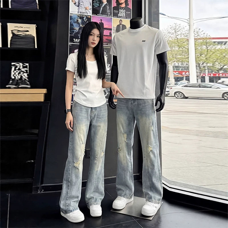Jeans Pants Fashion Men - Calças Masculinas de Verão Novas e