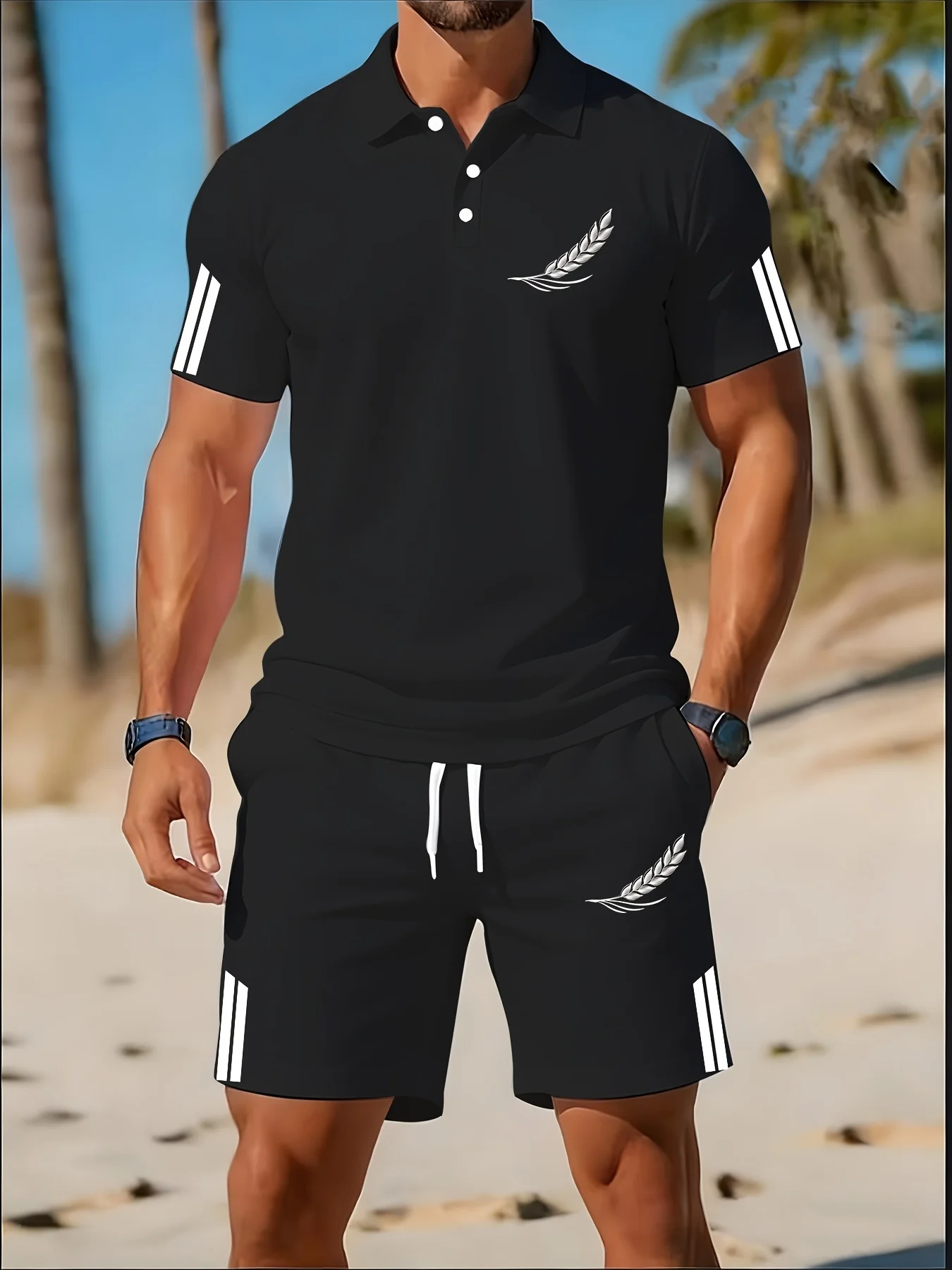 Polo Shirt Slim - Conjunto de camisa polo masculina de