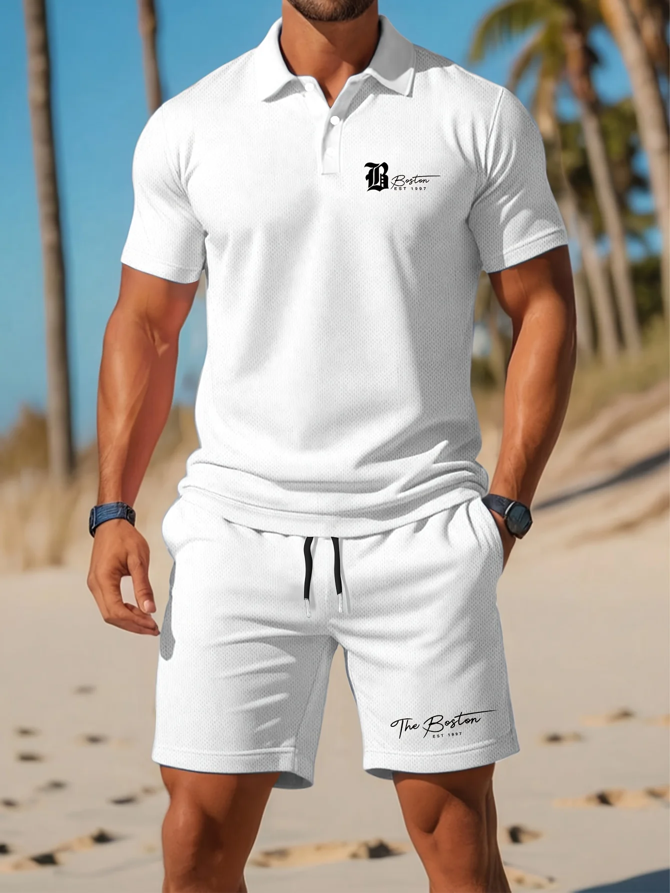 Polo Shirt Slim - Conjunto de Camisa Polo Masculina Nova