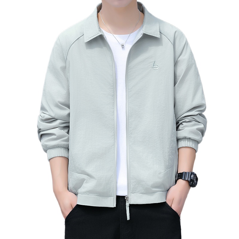 Men'S Fashion Zipper Jacket - Roupa de Proteção Solar Masculina, Moda