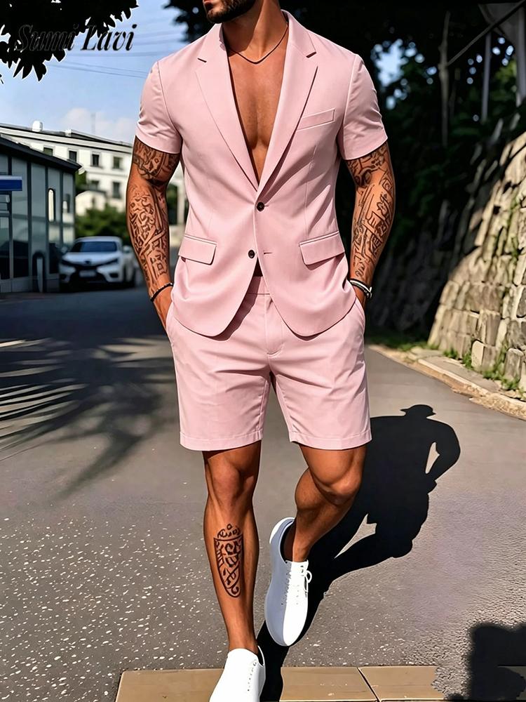 Mens Fashion Blazer - Conjunto casual masculino de blazer slim