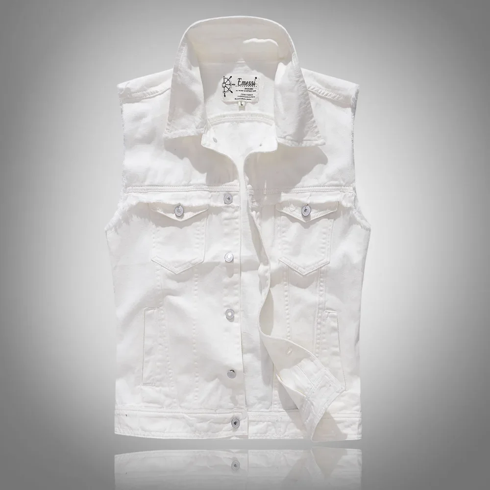 Men'S Fashion Vest With Jeans - Pop verão nova moda masculina americana