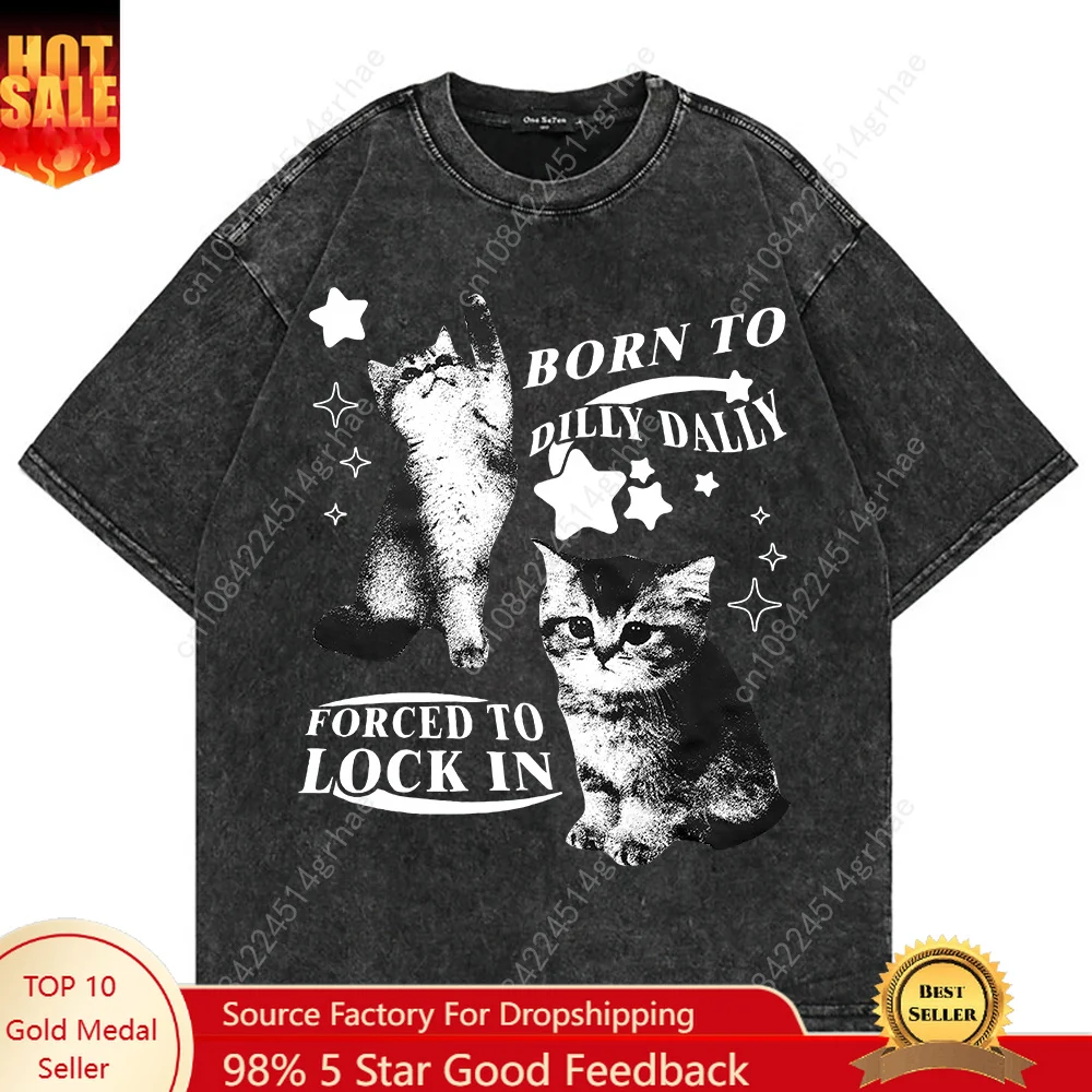 Men'S Fashion V Neck T Shirts - Camiseta Vintage 100% Algodão com Estampa