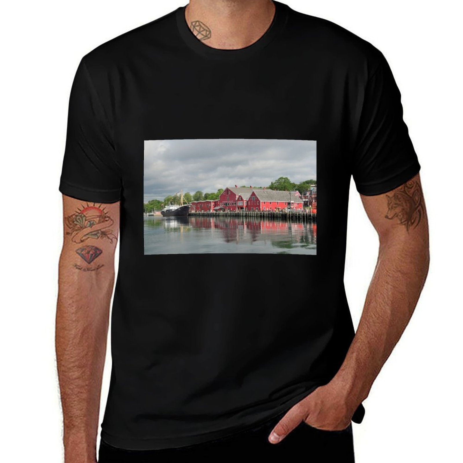 Men'S Fashion Nova - Camiseta da Cidade de Lunenburg, Nova