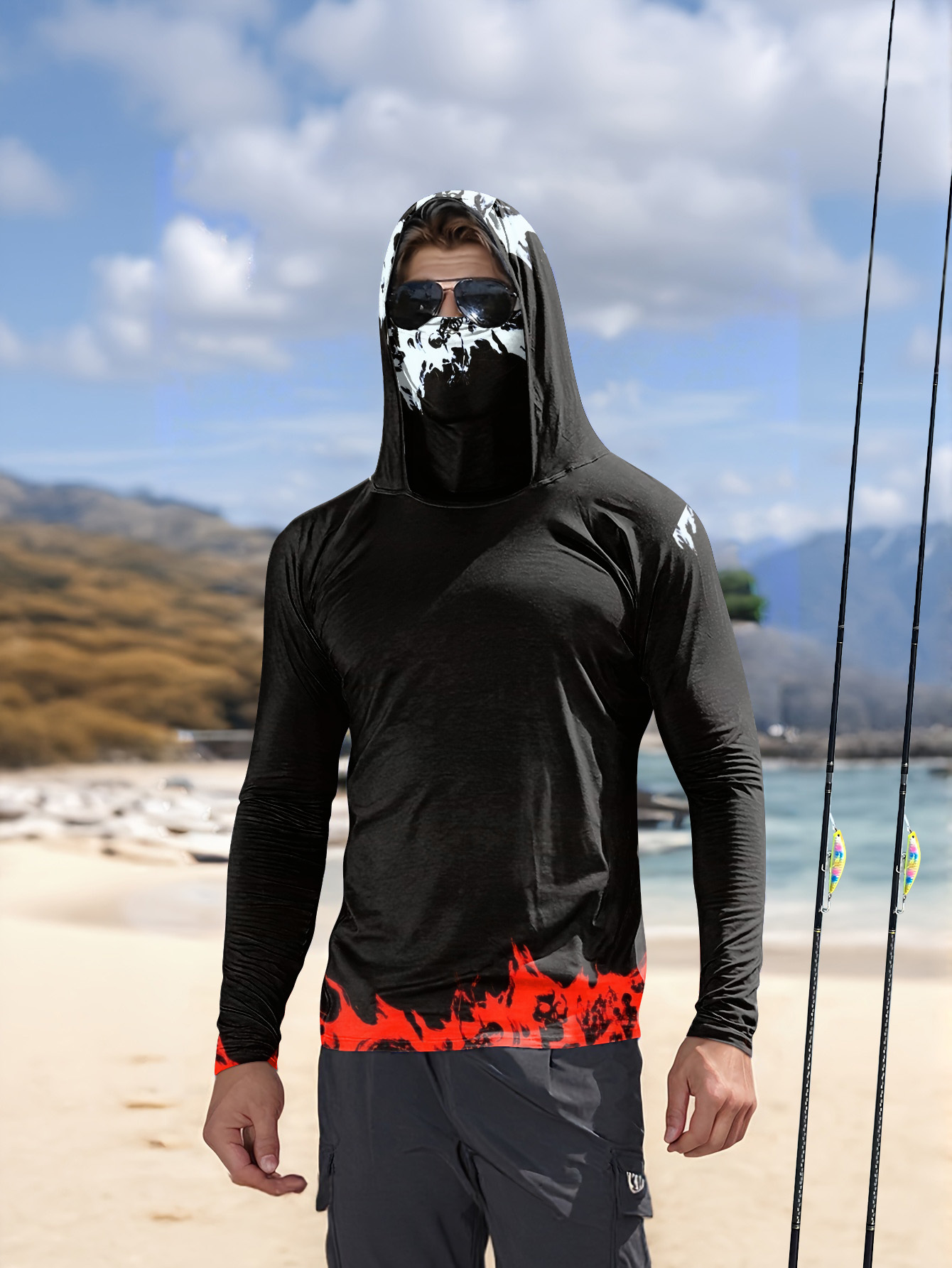 Men'S Fashion Trends - Camisa de pesca masculina com capuz,