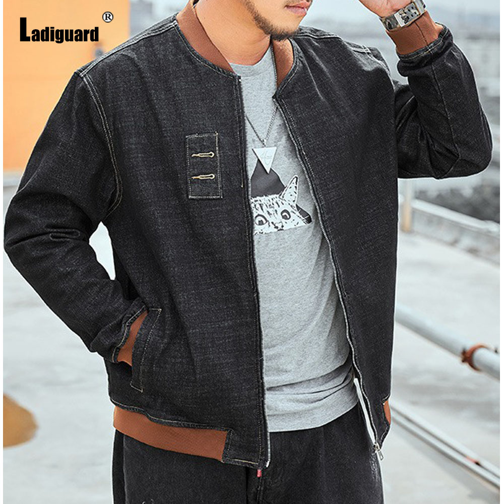 Men'S Fashion Zipper Jacket - Ladylike-Jaqueta masculina com gola mandarim, jaqueta