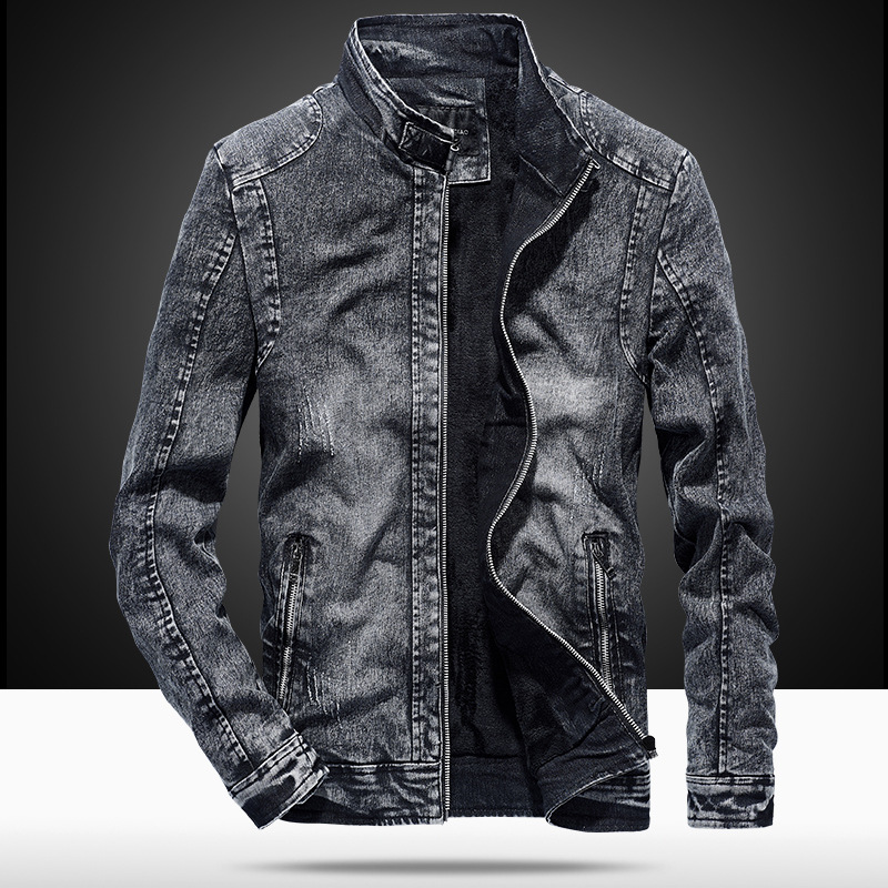 Men'S Fashion Zipper Jacket - Jaquetas Jeans Masculinas Casuais com Zíper
