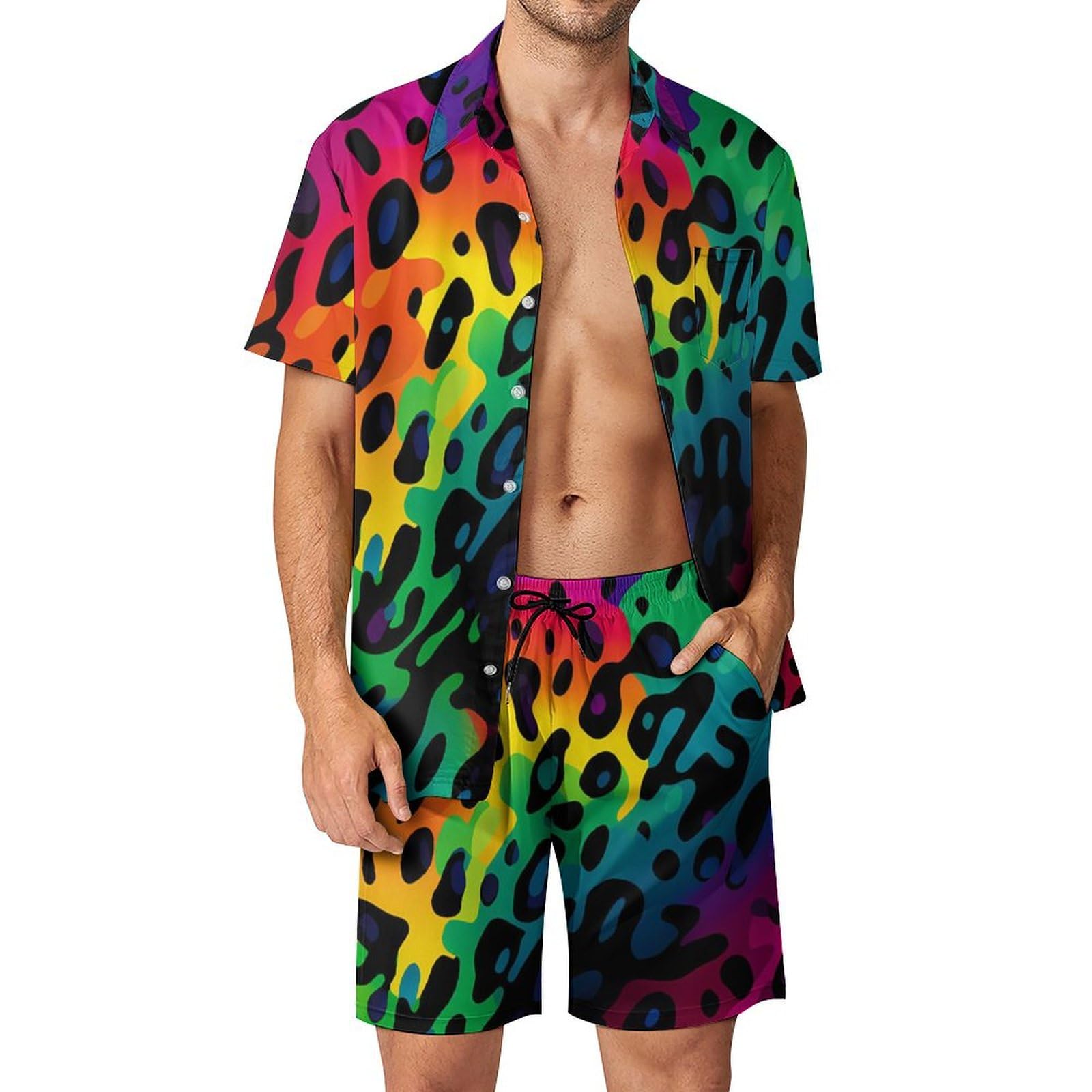 Men'S Fashion Usa - Conjunto de Camisa e Shorts Masculino