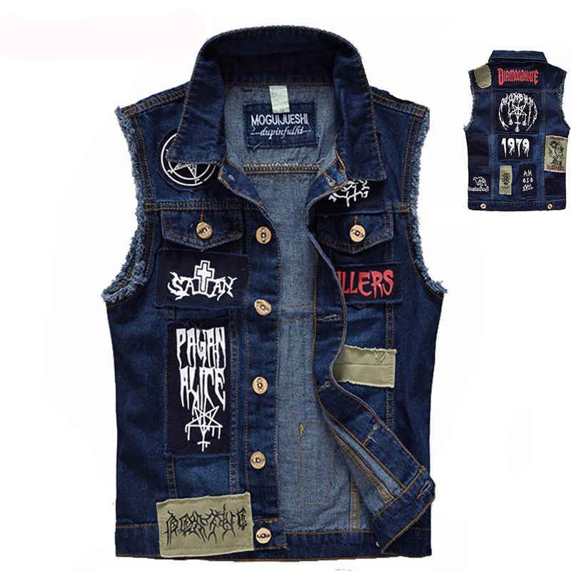 Men'S Fashion Vest With Jeans - Clássico dos homens do vintage jeans