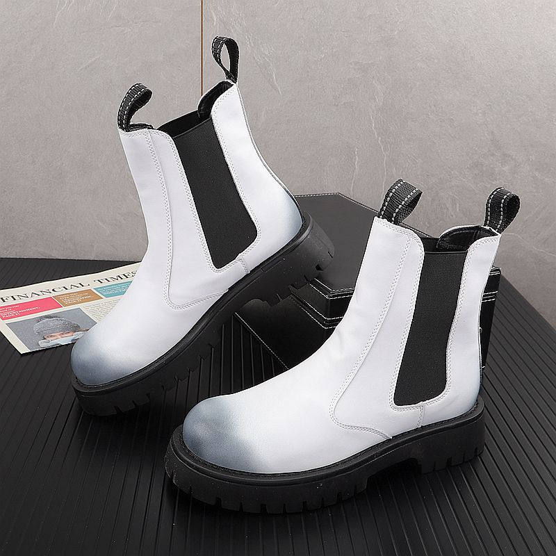 Men'S Fashion Brands - Botas de Couro Genuíno de Luxo