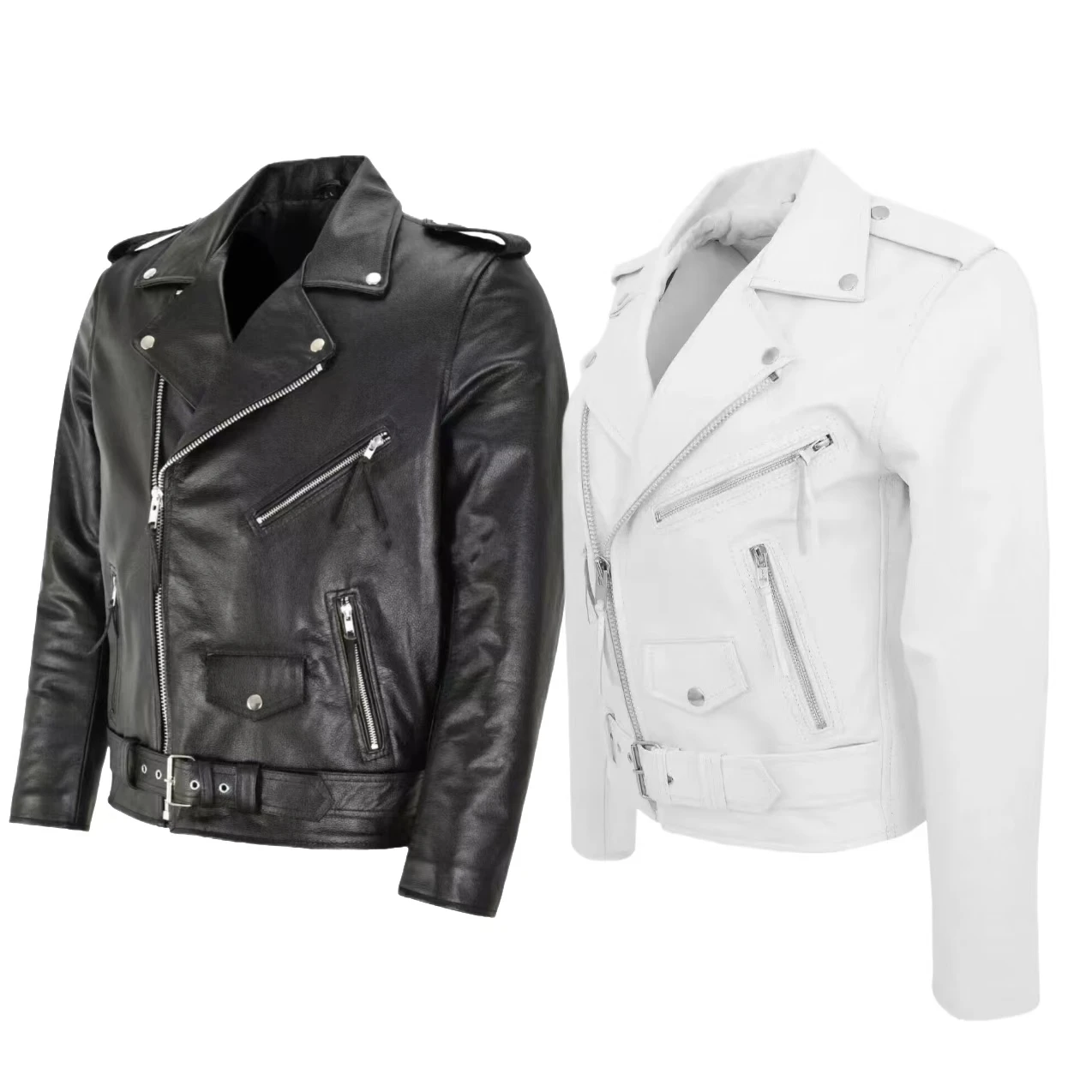Men'S Fashion Zipper Jacket - Jaqueta de Couro Masculina Slim Fit