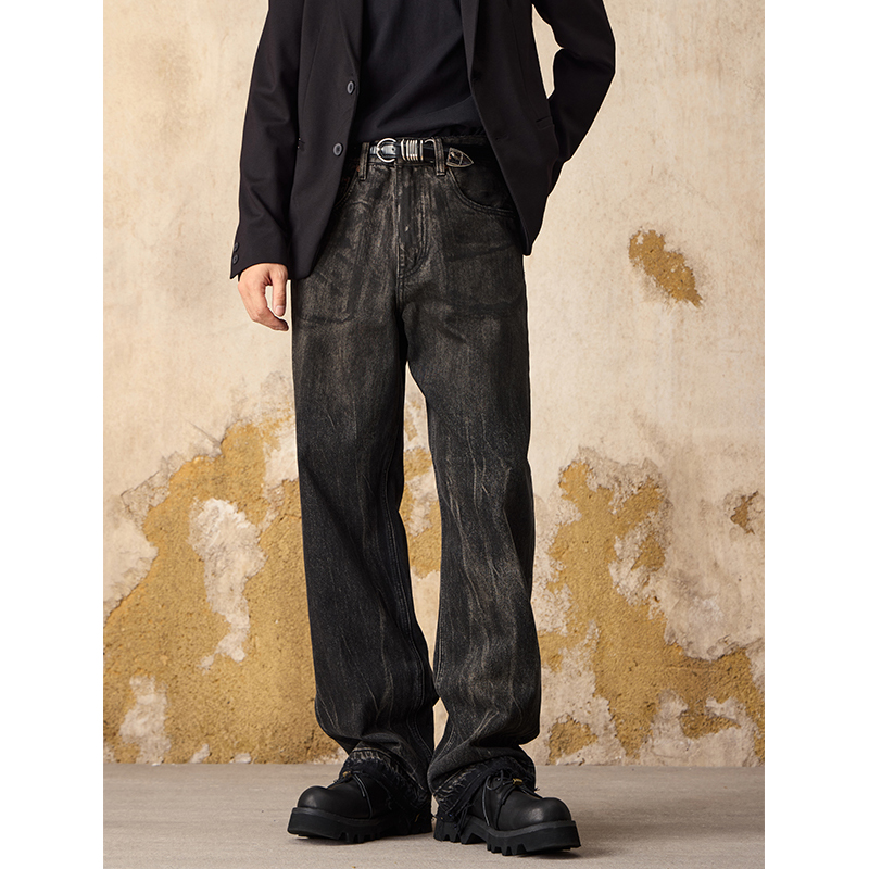 Jeans Pants Fashion Men - Calças Jeans Americanas Retro de Perna