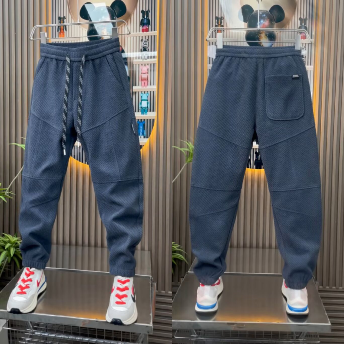 Mens Fashion Dark Grey Pants - Calças de moletom casuais masculinas novas