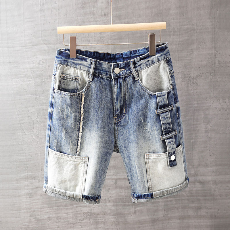 Jeans Pants Fashion Men - Calças de brim curtas masculinas com