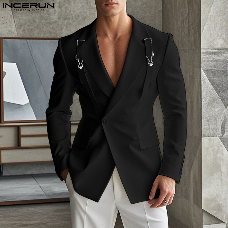 Mens Fashion Blazer - Moda bem ajustado topos incerun novo