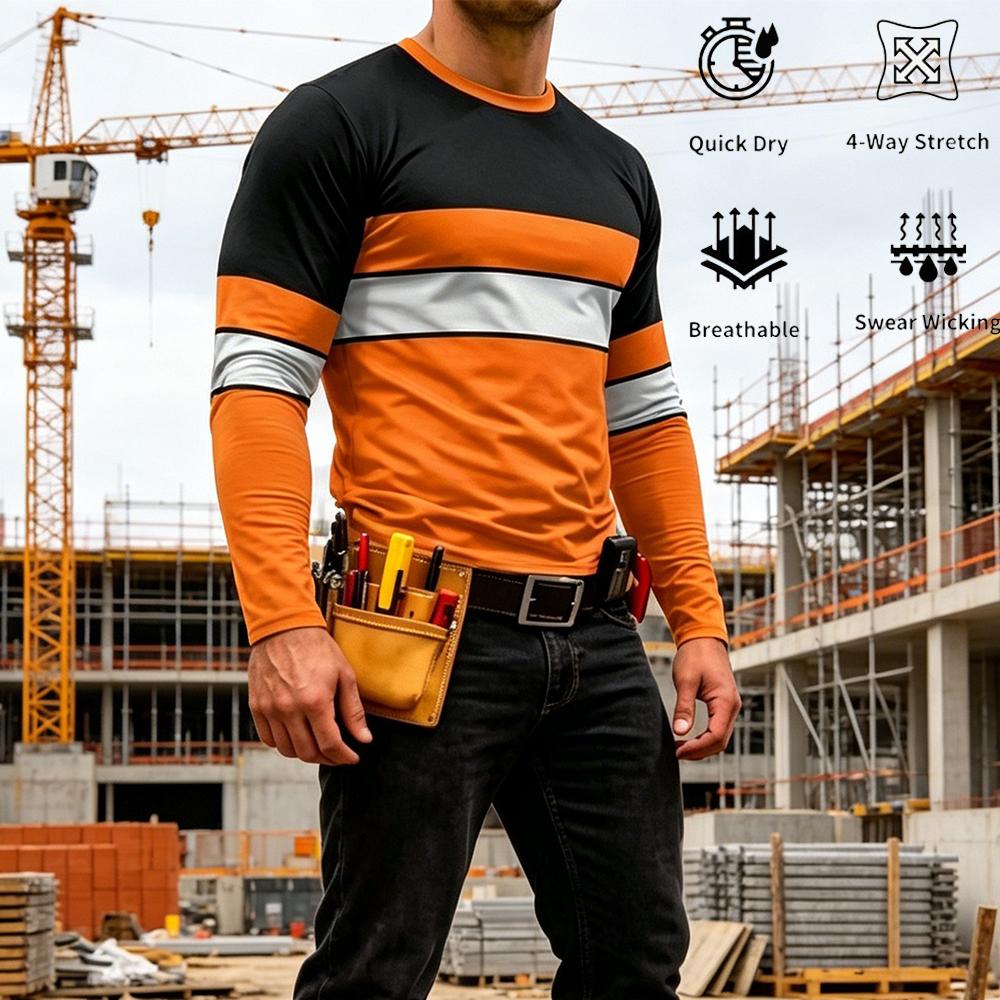 Men'S Fashion Trends - Camiseta Masculina de Manga Longa Listrada