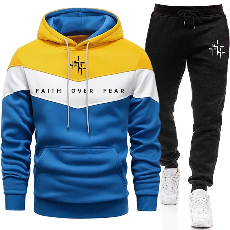 Conjunto Masculino Faith Over  - Men'S Winter Fashion avaliação e preço