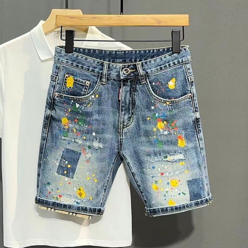 Calças de brim curtas masculin - Jeans Pants Fashion Men avaliação e preço