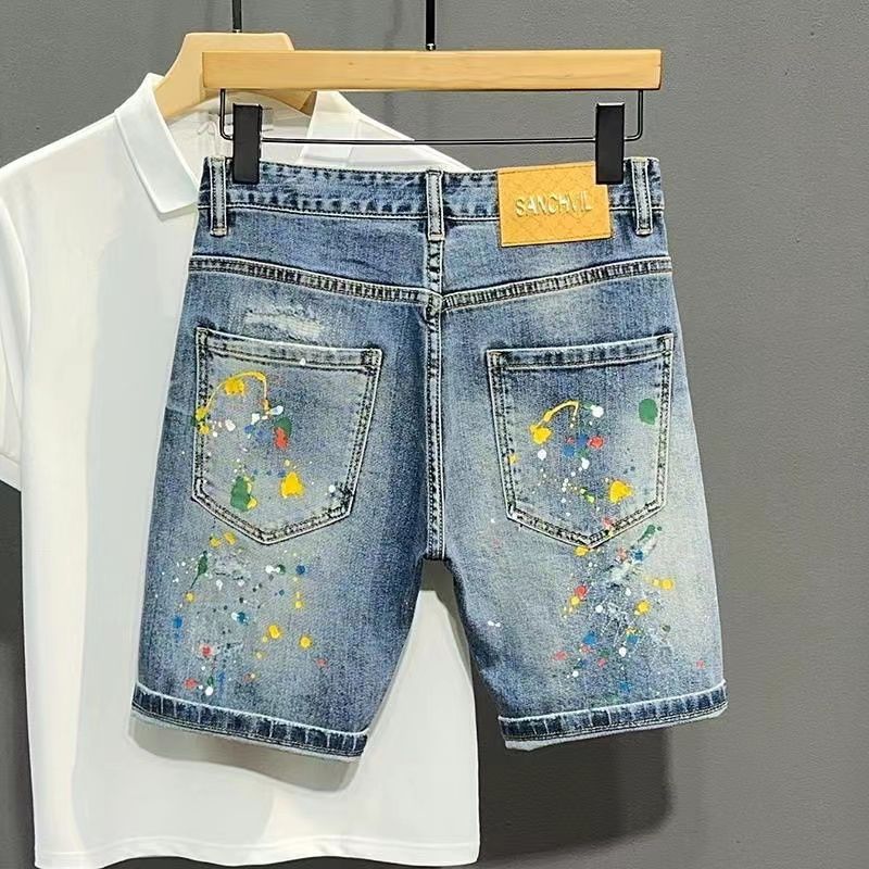 Calças de brim curtas masculin - Jeans Pants Fashion Men avaliação e preço