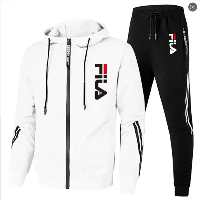 Conjunto de Calça Esportiva e  - Men'S Fashion Zipper Jacket avaliação e preço