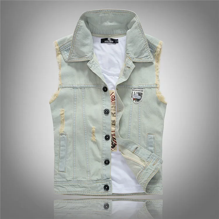Pop primavera outono nova moda - Men'S Fashion Vest With Jeans avaliação e preço
