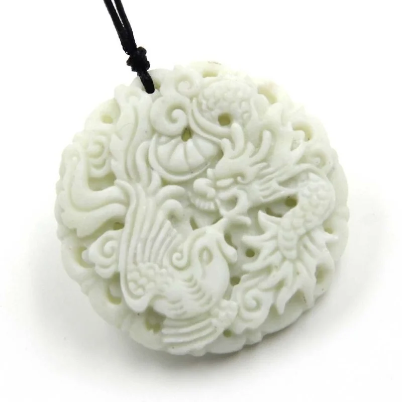 Dragão Jade branco natural e p - Men'S Fashion Usa avaliação e preço