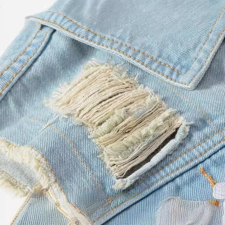 Primavera outono nova moda mas - Men'S Fashion Vest With Jeans avaliação e preço