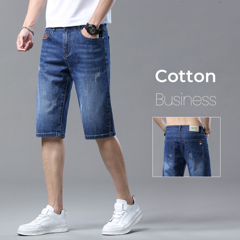 Calções masculinos verão em li - Jeans Pants Fashion Men avaliação e preço