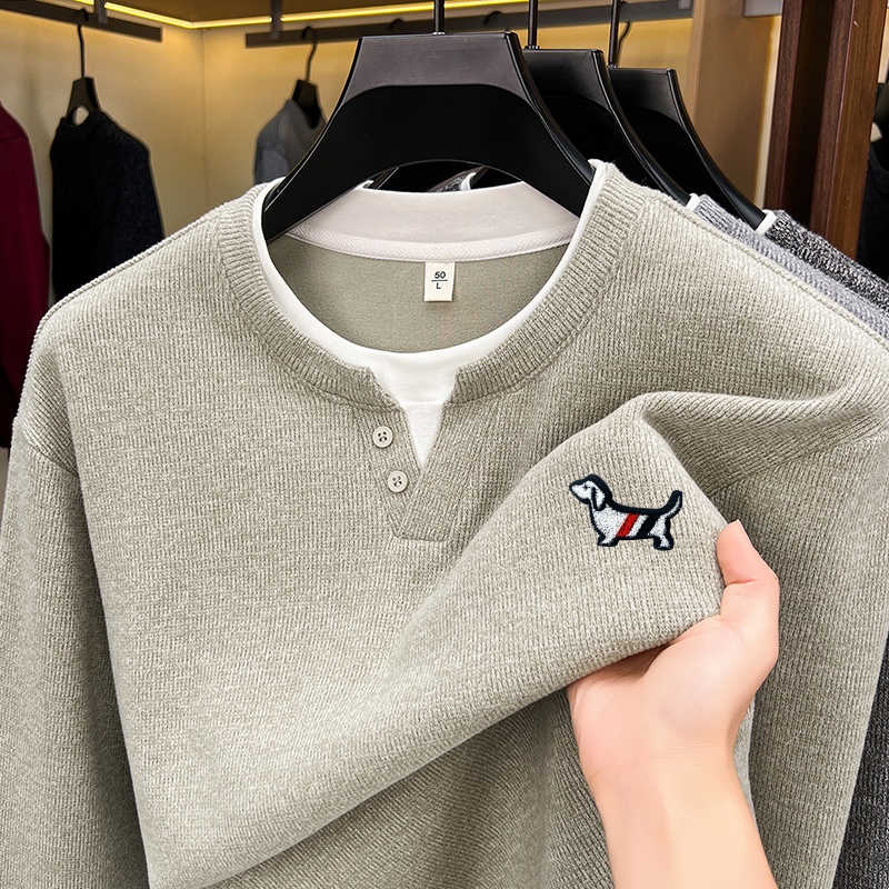 Camiseta Masculina de Manga Lo - Men'S Winter Fashion avaliação e preço