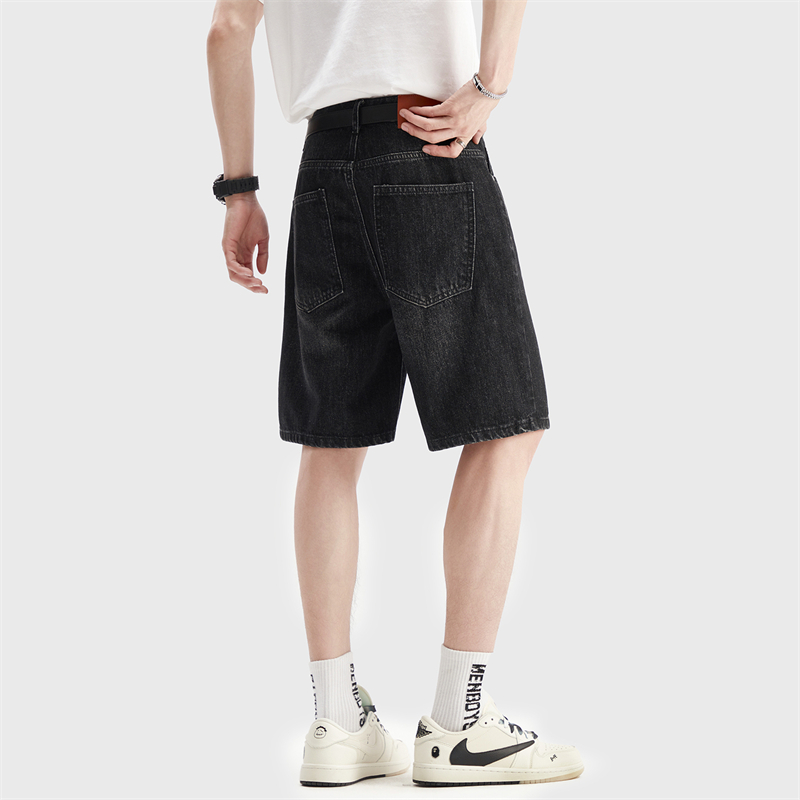 Shorts de Denim Preto Fino par - Jeans Pants Fashion Men avaliação e preço