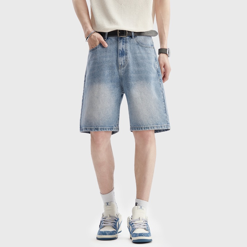 Shorts de Denim Preto Fino par - Jeans Pants Fashion Men avaliação e preço