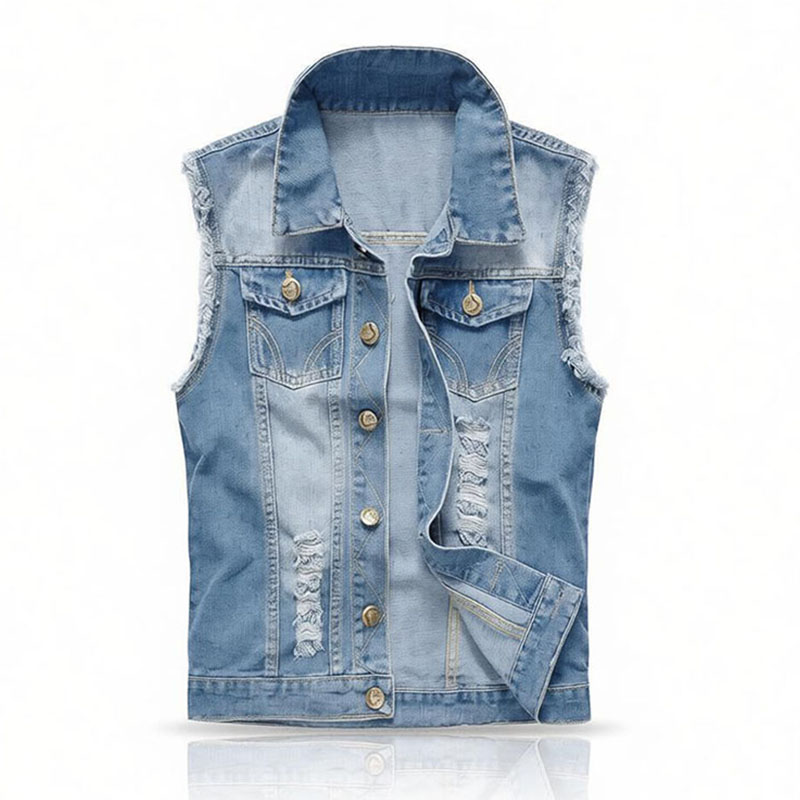 Colete Jeans Masculino Plus Si - Men'S Fashion Vest With Jeans avaliação e preço