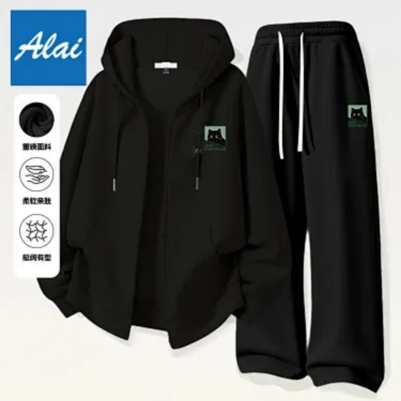 Conjunto de moletom masculino  - Men'S Fashion Zipper Jacket avaliação e preço