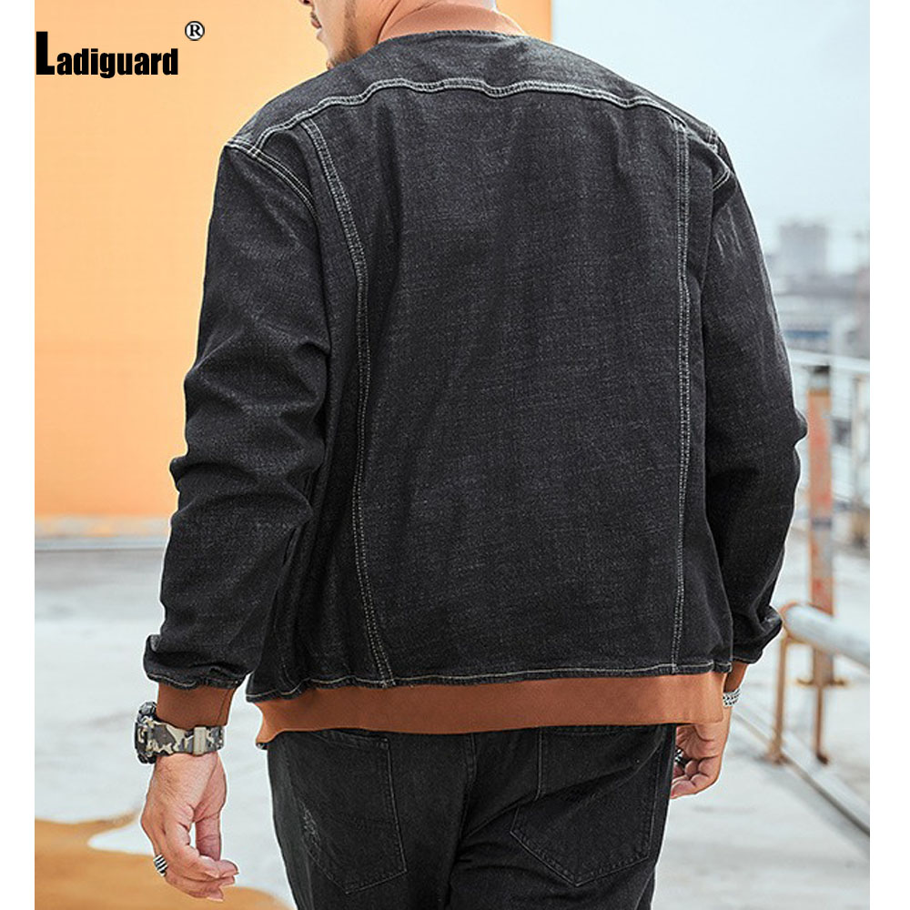 Ladylike-Jaqueta masculina com - Men'S Fashion Zipper Jacket avaliação e preço
