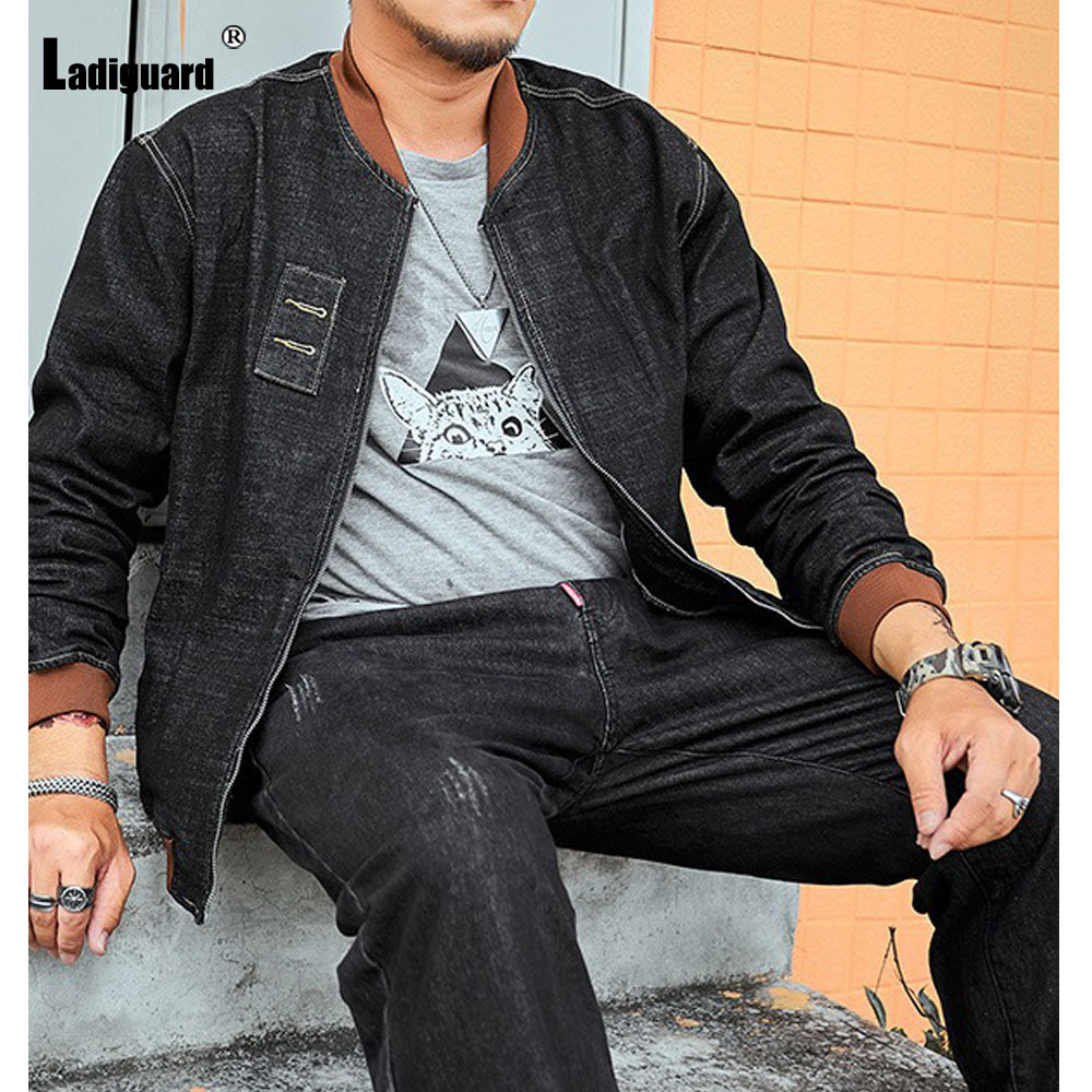 Ladylike-Jaqueta masculina com - Men'S Fashion Zipper Jacket avaliação e preço