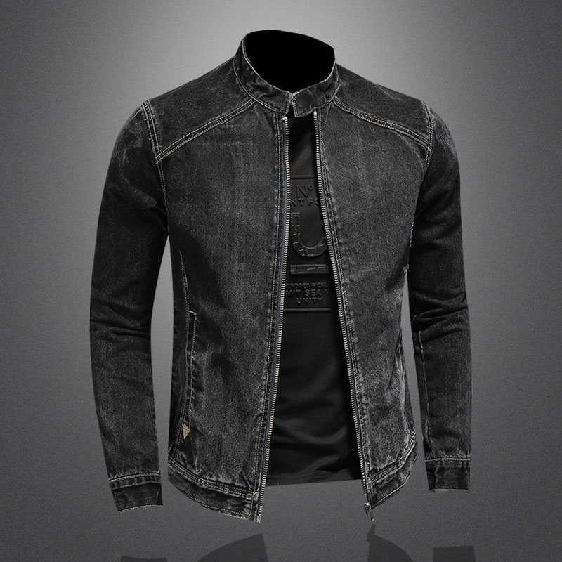 Jaqueta jeans de colarinho Vin - Men'S Fashion Zipper Jacket avaliação e preço