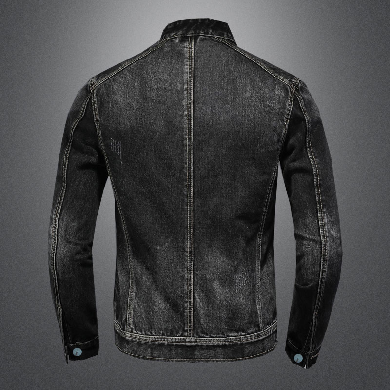 Jaqueta jeans de colarinho Vin - Men'S Fashion Zipper Jacket avaliação e preço