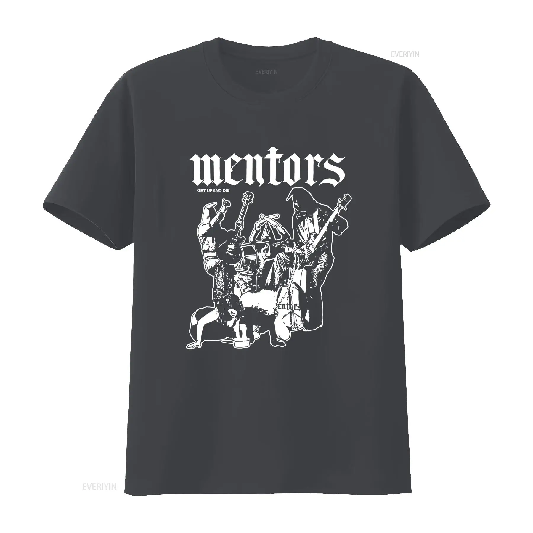 Camiseta Vintage Preta de Algo - Mens Fashion Early 2000S avaliação e preço
