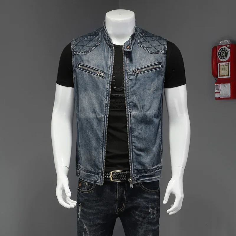 Pop primavera outono nova moda - Men'S Fashion Vest With Jeans avaliação e preço