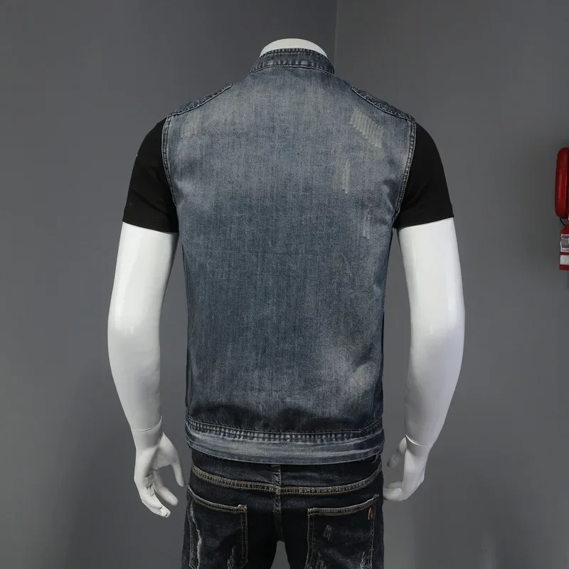 Pop primavera outono nova moda - Men'S Fashion Vest With Jeans avaliação e preço