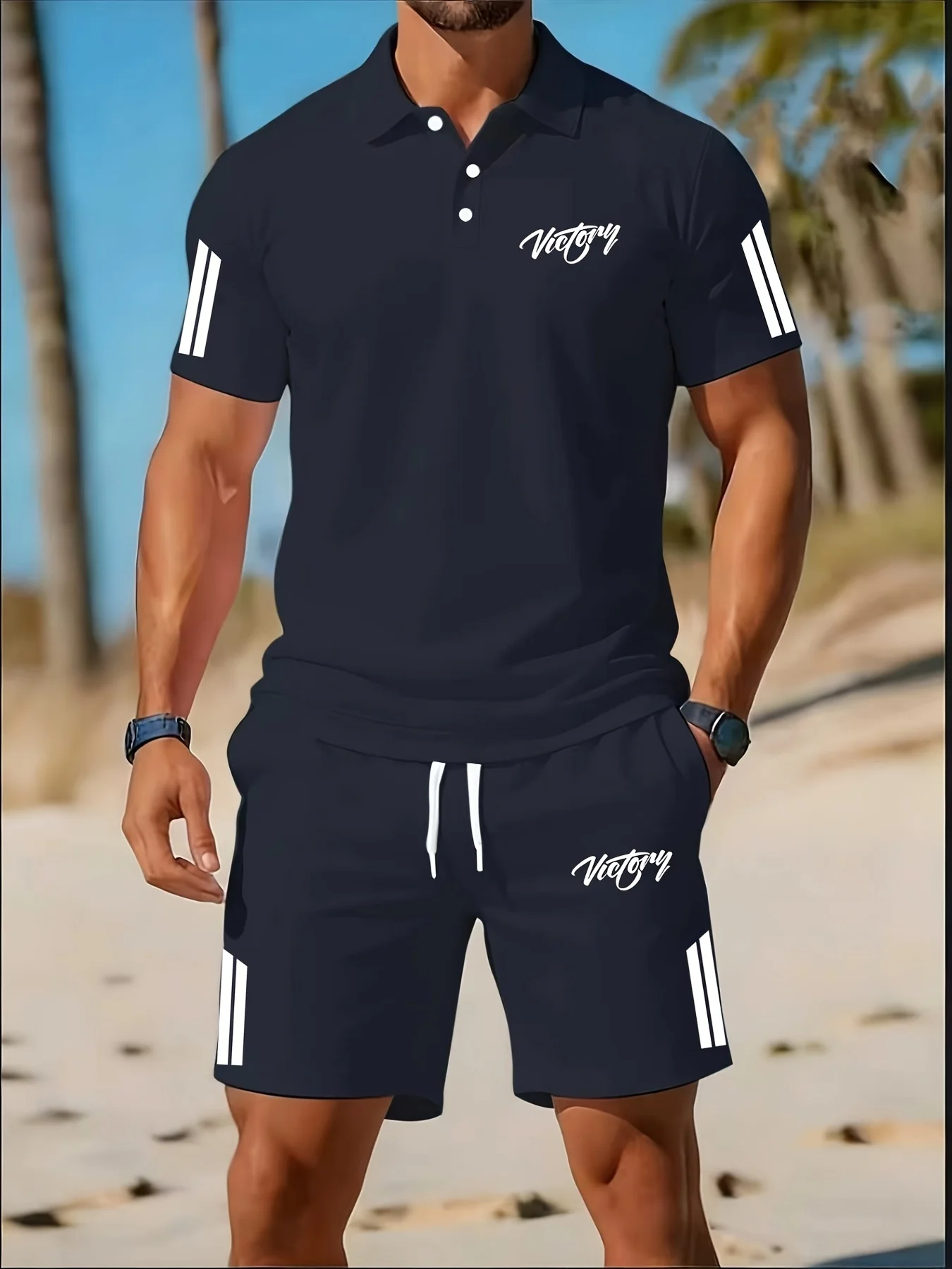 Conjunto de camisa polo mascul - Polo Shirt Slim avaliação e preço