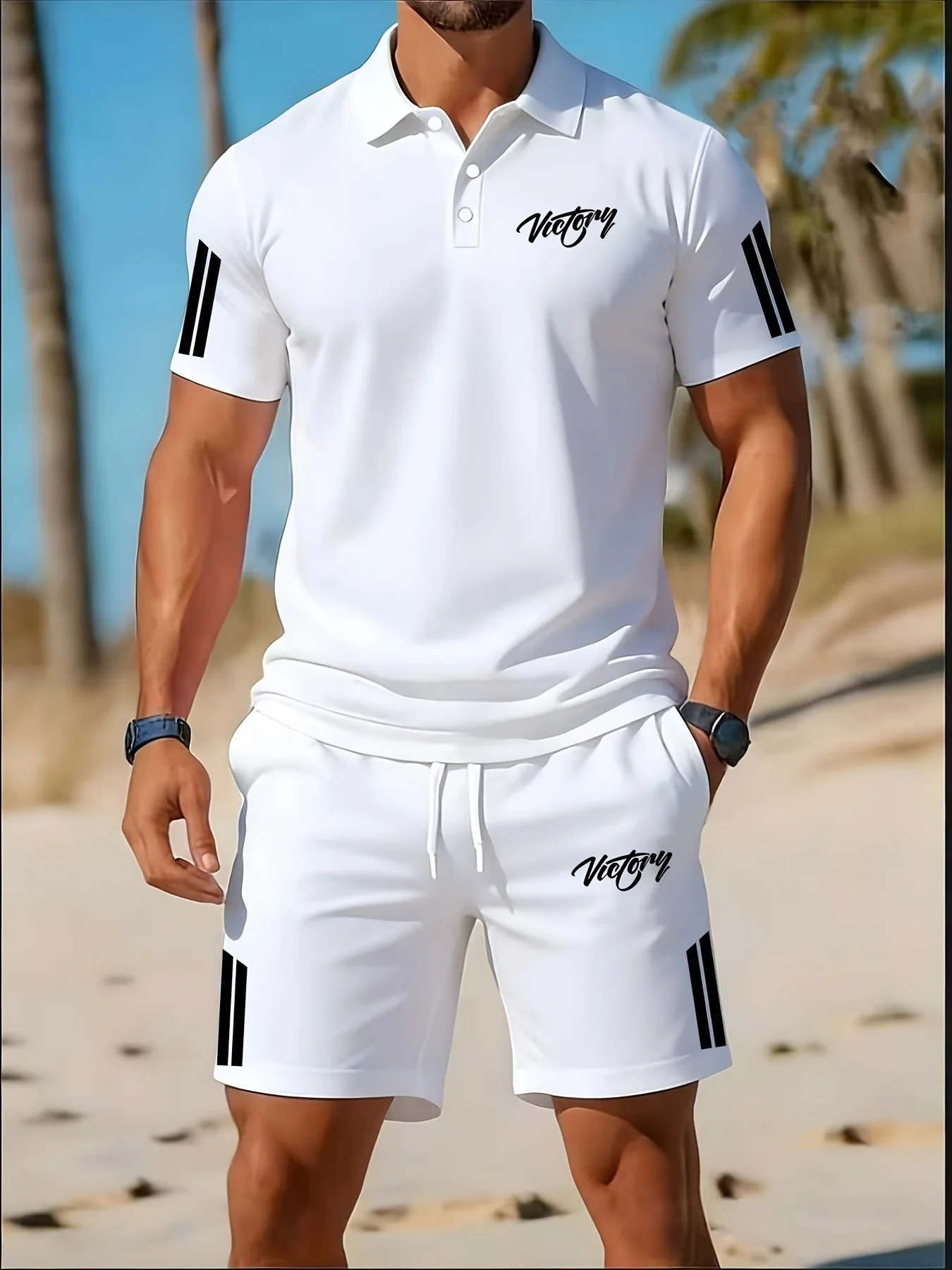 Conjunto de camisa polo mascul - Polo Shirt Slim avaliação e preço