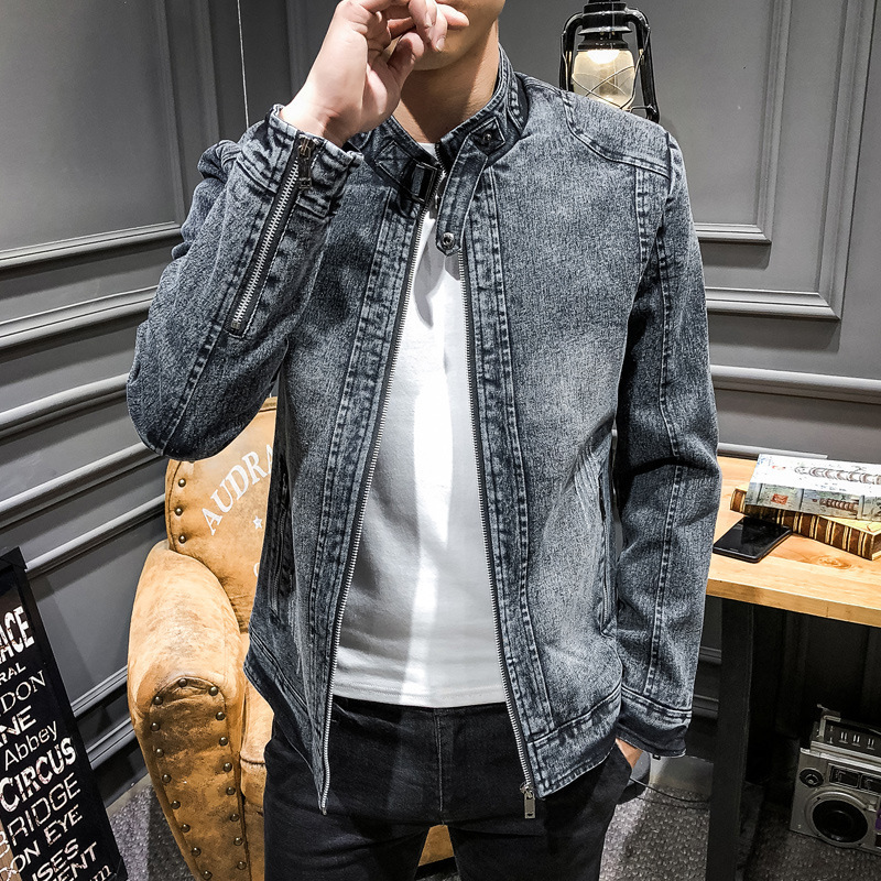 Jaquetas Jeans Masculinas Casu - Men'S Fashion Zipper Jacket avaliação e preço
