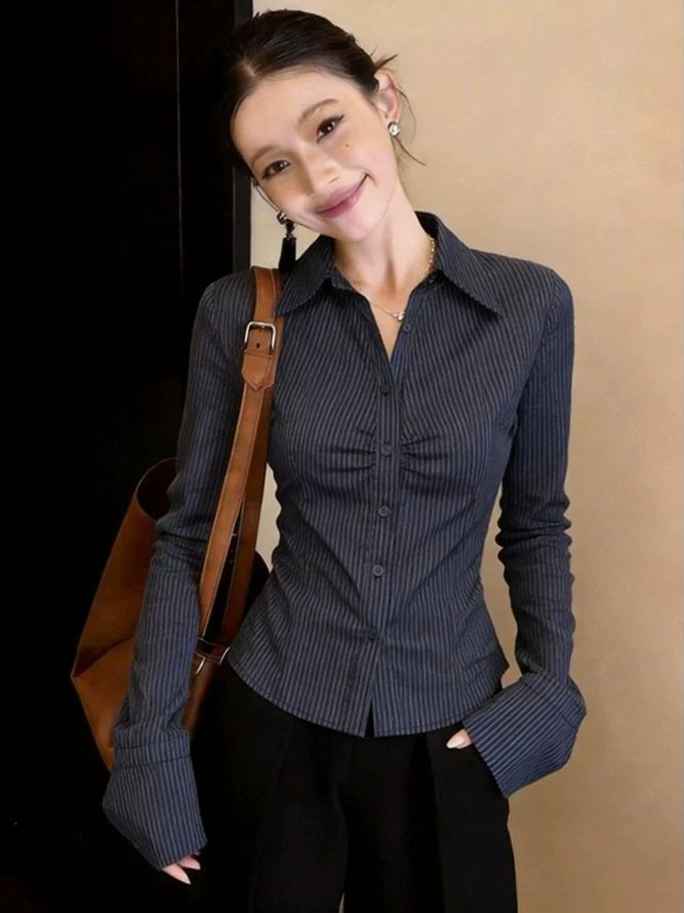 Blusa Feminina Azul Marinho Li - Polo Shirt Slim avaliação e preço