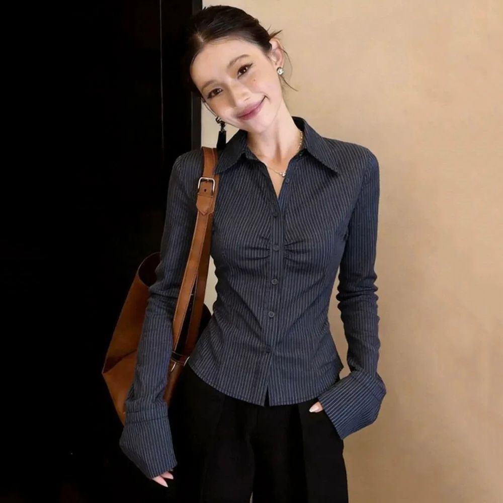 Blusa Feminina Azul Marinho Li - Polo Shirt Slim avaliação e preço