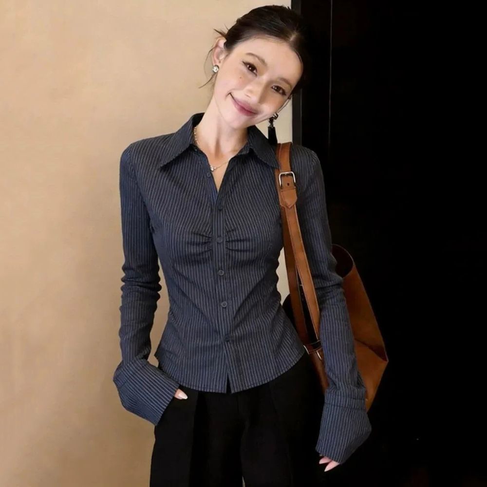Blusa Feminina Azul Marinho Li - Polo Shirt Slim avaliação e preço