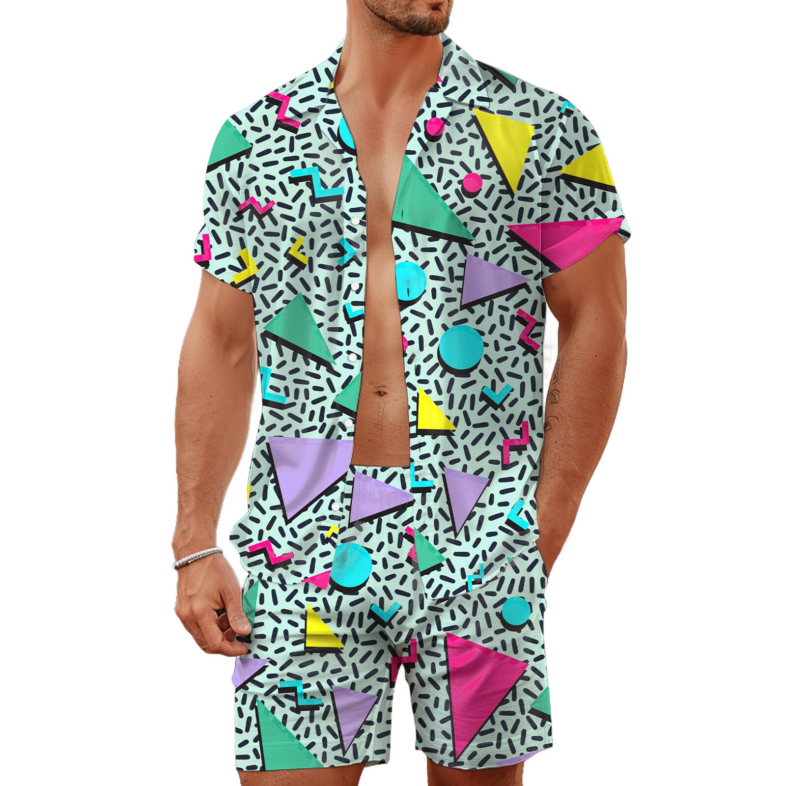 Conjunto de Camisa e Shorts Ma - Men'S Fashion Usa avaliação e preço