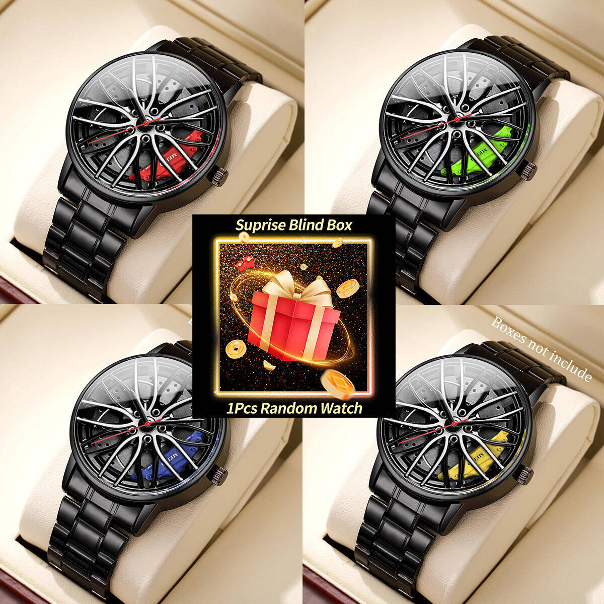 1pc surpresa mistério relógio  - Fashion Mens Watches avaliação e preço
